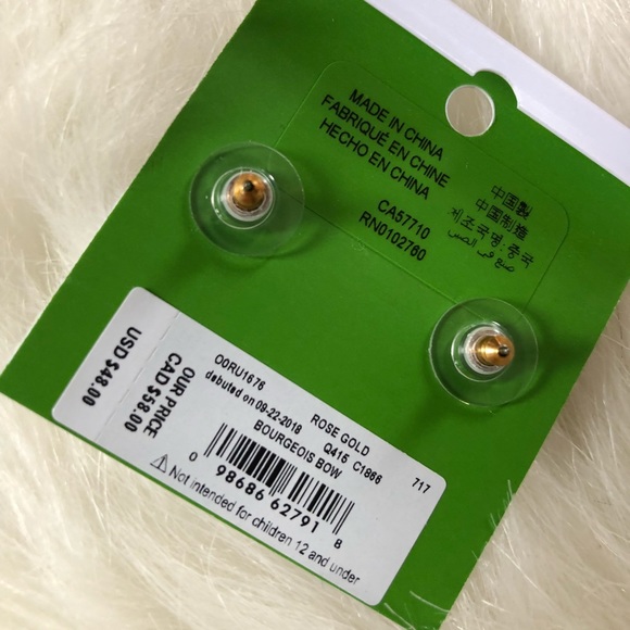 Kate Spade ♠️ NWT Rose Gold Bow Earrings - Picture 7 of 7